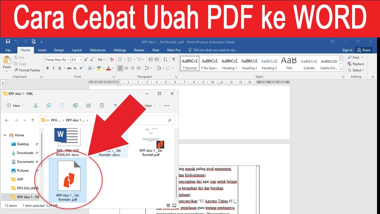 7 Rahasia Tercepat Bagaimana Cara Untuk Mengubah PDF ke Word Semua Pail Anti Ribet 2026