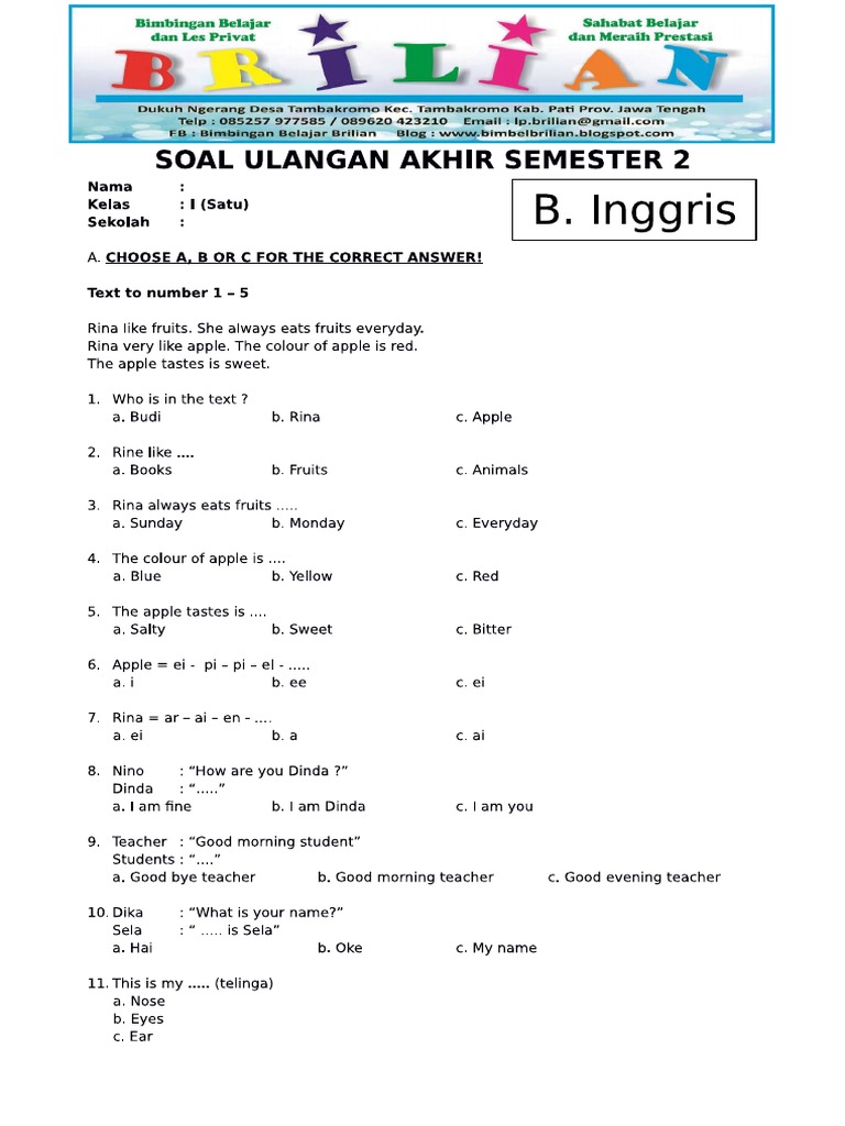 Terbukti Ampuh 5 Rahasia Belajar Bank Soal Bahasa Inggris Kelas X Semester 1 Kurikulum 2013 Terbukti Ampuh 5 Rahasia Belajar Bank Soal Bahasa Inggris Kelas X Semester 1 Kurikulum 2013