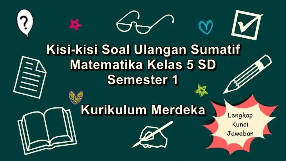 Kisi-kisi Soal Ulangan Sumatif Matematika Kelas 5 SD Semester 1 Kisi-kisi Soal Ulangan Sumatif Matematika Kelas 5 SD Semester 1