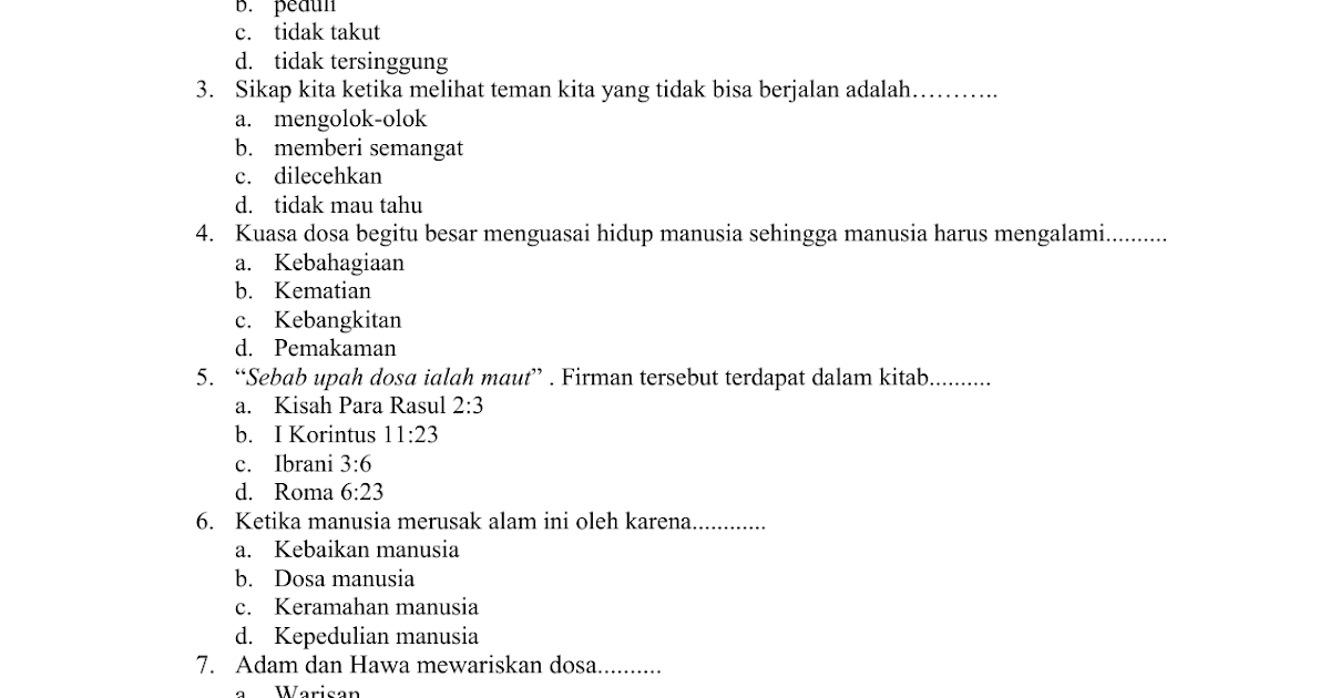5 Fakta Mengejutkan Soal UTS Agama Kristen Kelas 8 Semester 1 Kurikulum 2013 yang Wajib Tahu