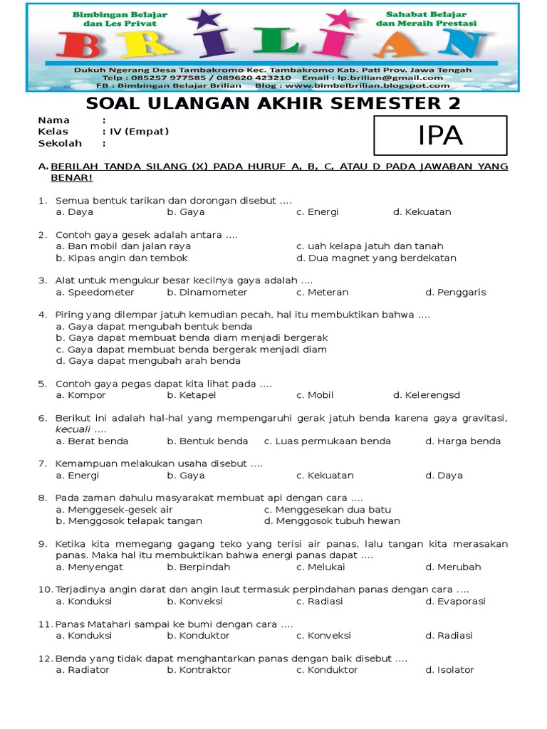 Contoh Soal Ipa Kelas 6 Semester 1 Ternyata Ada Pola Mirip STS SMP Kelas 8, Wajib Tahu Sebelum Terlambat Contoh Soal Ipa Kelas 6 Semester 1 Ternyata Ada Pola Mirip STS SMP Kelas 8, Wajib Tahu Sebelum Terlambat