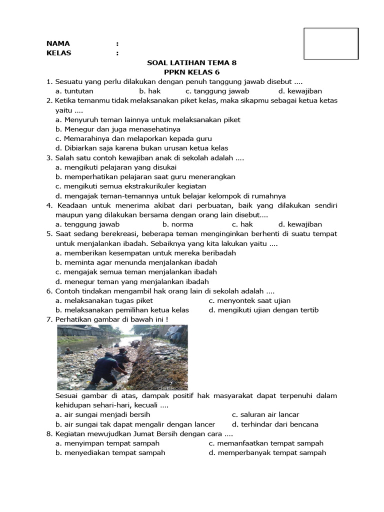 Rahasia Nilai Sempurna: 7 Contoh Soal PKN Kelas 6 Semester 1 TMA 8 di 2026 Rahasia Nilai Sempurna: 7 Contoh Soal PKN Kelas 6 Semester 1 TMA 8 di 2026