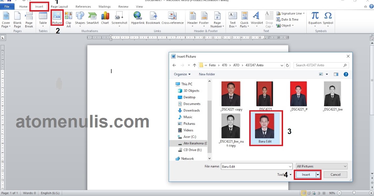 Cara Mengganti Warna Latar Pas Foto Menggunakan MS Word - Ato Menulis Cara Mengganti Warna Latar Pas Foto Menggunakan MS Word - Ato Menulis