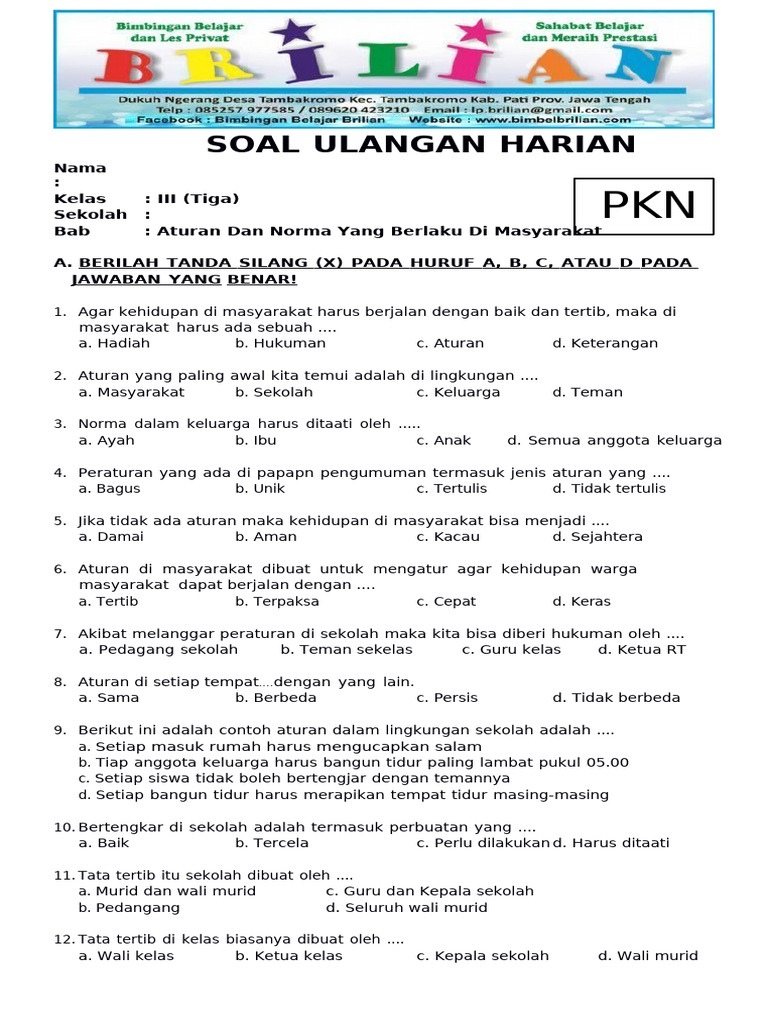 Rahasia Lolos Ujian dengan Soal PKN Kelas 3 SD Brilian yang Wajib Kamu Tahu Rahasia Lolos Ujian dengan Soal PKN Kelas 3 SD Brilian yang Wajib Kamu Tahu