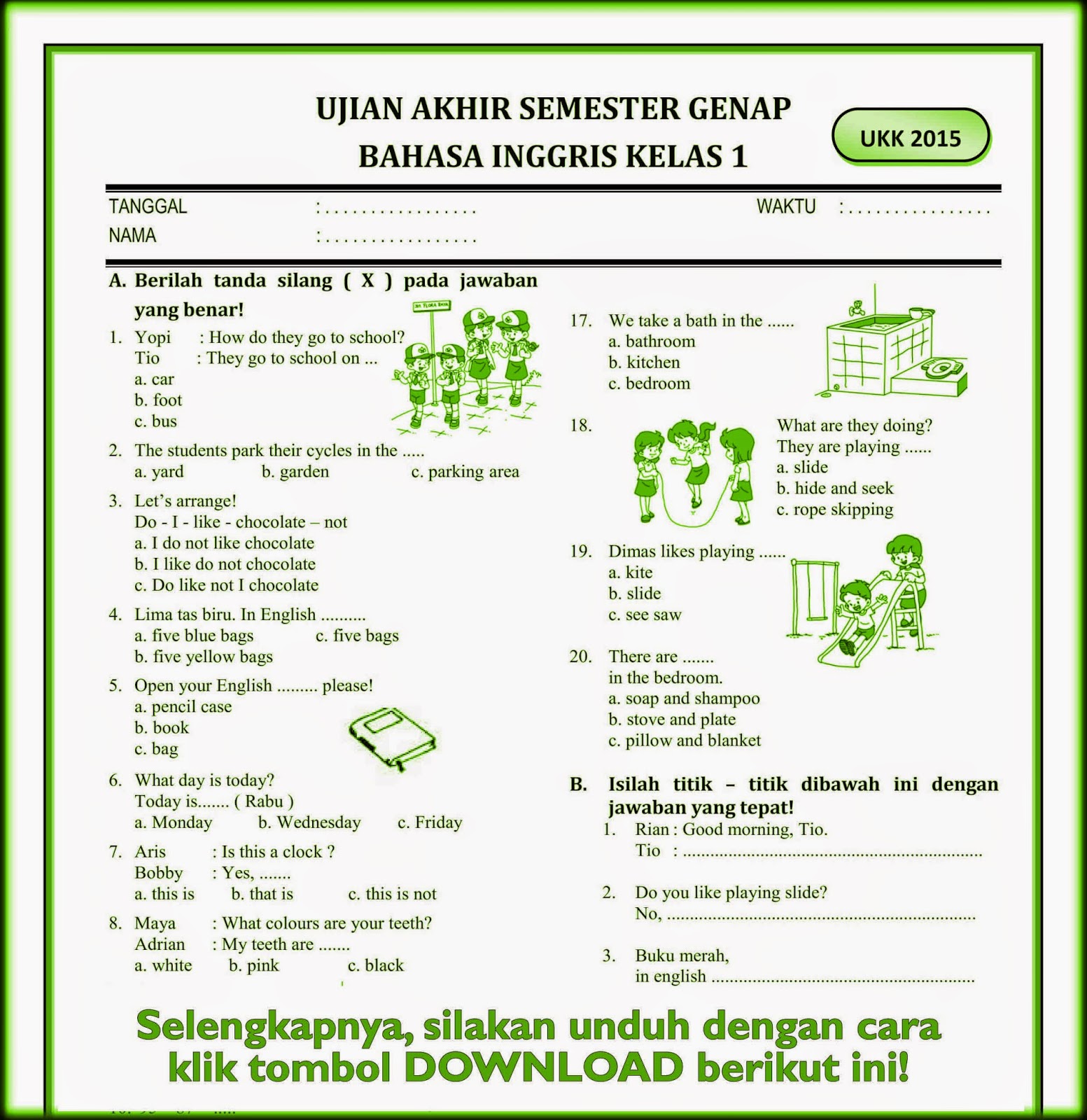 Rahasia Nilai Sempurna dengan Latihan Soal Bab 2 B Inggris Kelas 7 Terbaru Ini Rahasia Nilai Sempurna dengan Latihan Soal Bab 2 B Inggris Kelas 7 Terbaru Ini