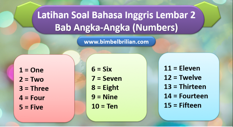 Wajib Tahu 10 Contoh Soal Bahasa Inggris Kelas 2 SD Tentang Numbers Agar Anak Cepat Bisa Wajib Tahu 10 Contoh Soal Bahasa Inggris Kelas 2 SD Tentang Numbers Agar Anak Cepat Bisa
