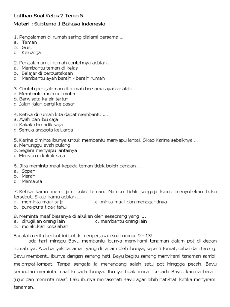 Wajib Tahu! Lengkap-contoh soal ukk tematik untuk kelas 2 tema 5 bospedia Terbaru Wajib Tahu! Lengkap-contoh soal ukk tematik untuk kelas 2 tema 5 bospedia Terbaru
