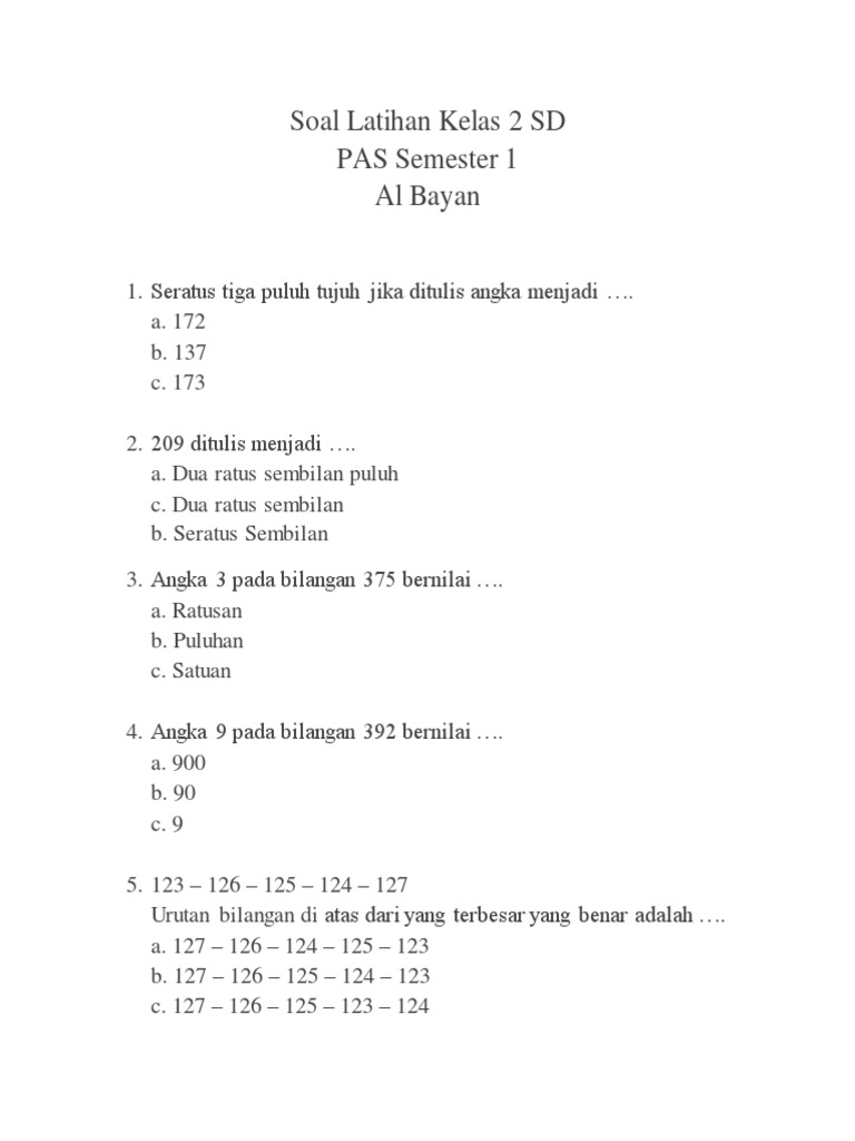 Wajib Tahu Link Download Soal Kelas 2 Terbaru Agar Anak Siap Menghadapi Ujian Wajib Tahu Link Download Soal Kelas 2 Terbaru Agar Anak Siap Menghadapi Ujian